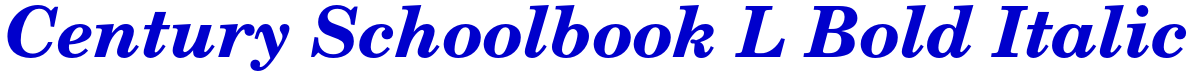 Century Schoolbook L Bold Italic フォント